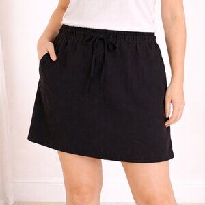 Riders by Lee Black Skort Adjustable Tie Waist Size 12